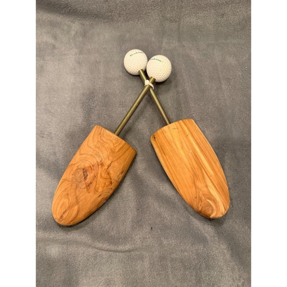 Brookstone Other - RARE Vintage 1990s Brookstone Golf Ball Wood Shoe Trees Shapers